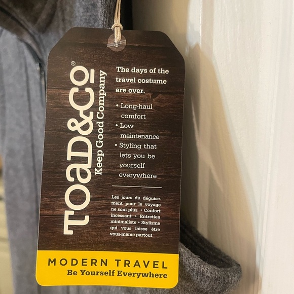 Toad & Co Arriva long vest wool blend gray zip front new with tags XS - Picture 7 of 12